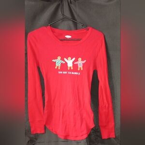 Xmas gingerbread pajama shirt sz xs